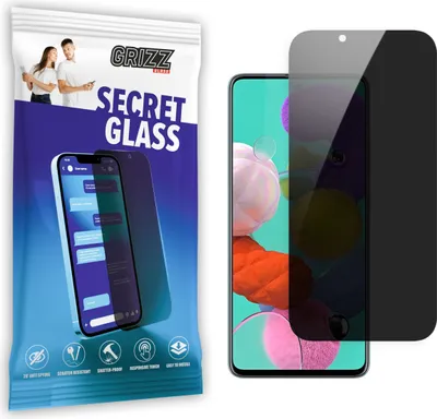Zdjęcie produktu dla Ochraniacz ekranu GrizzGlass SecretGlass Privacy do Samsung Galaxy A70 - Czarny
