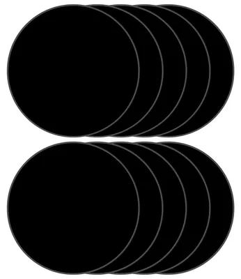 10 runde Acrylplatten, schwarz, 10 cm, 1 mm dick, für DIY