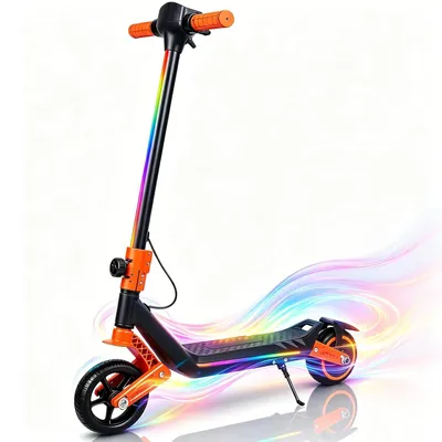 Produktbild von Elektroroller Für Kinder, Faltbarer E-scooter 16km/h, City Kinderroller Für Kinder 6-12 Jahren,10 km Reichweite, 130W, U8 Elektroscooter Orange
