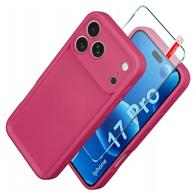 Zdjęcie produktu dla Etui do iPhone 17 Pro CASE silikonowe MATOWE + SZKŁO 9H