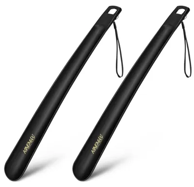 Produktbild von Schuhlöffel Lang Kunststoff 41cm Schuhanzieher Stabil 2er Pack Schwarz