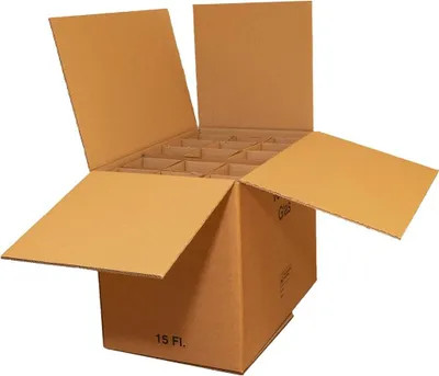 Produktbild von Flaschenkarton für 15 Flaschen (5 stück) / Versandkarton / Weinversandkarton – Weinkarton Schachtel
