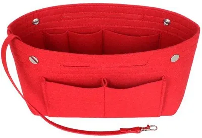 Produktbild von HyFanStr Tasorganizer in Handtas, Binnenzak met Handgreep und Schlüsselhalter, Rot, Extra Groß