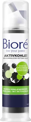 Produktbild von 2x Bioré Aktivkohle! Poren verkleinerndes Peeling mit Aktivkohle je 92ml