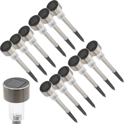 Produktbild von 12x Solarlampe Gartenlampe Solarleuchte Gartenleuchte Bodenleuchte Solar Licht LED