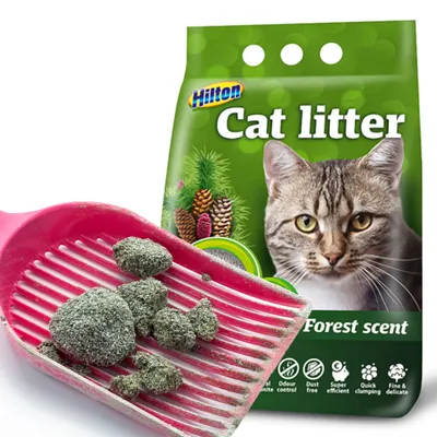 Obrázek produktu pro Hilton Cat Litter Forest - rychle hrudkující bentonitové stelivo se svěží vůní lesa pro kočky 5 l
