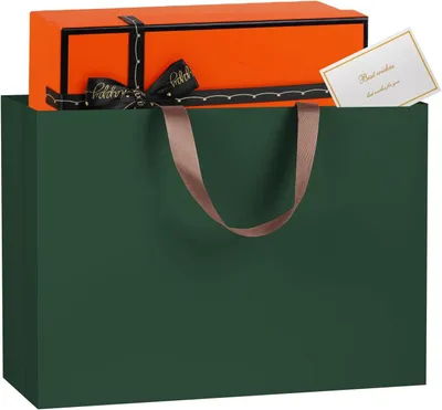 Image de Sac cadeau de 43x32x13 cm, vert, en papier, pour un anniversaire