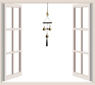Image de Carillon éolien Bouddha, 60 cm, décoration en métal