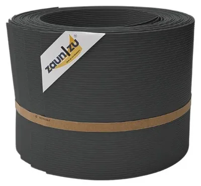 Produktbild von Sichtschutzstreifen PP zaun|zu RILLE 10x Einzelstreifen 2,55m für Doppelstabzaun Anthrazit, 10 x 2,55m