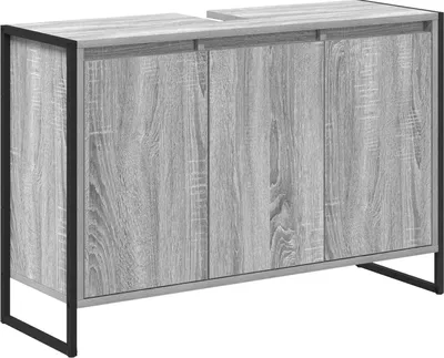 Produktbild von vidaXL Badezimmerschrank Graues Sonoma 90 x 30 x 60 cm Holzwerkstoff