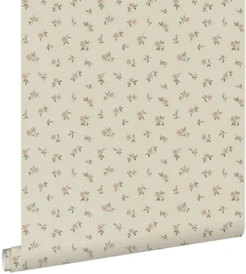 Imagen del producto de ESTAhome papel pintado vintage flores verde grisáceo 50 x 900 cm
