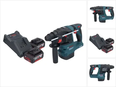 Produktbild von Bosch GBH 18V-22 Professional Akku Bohrhammer 18 V 1,9 J SDS Plus Brushless + 2x Akku 4,0 Ah + Ladegerät
