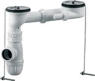 Produktbild von Waschbeckenablauf mit Überlauf + Siphon Nf – Rousseau