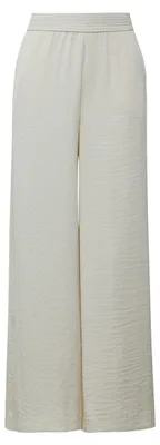 Produktbild von comma Satin Palazzo-Hose Weiß Relaxed Fit Mid Rise mit elastischem Bund Größe 42