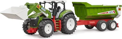Produktbild von bruder 03452 - Roadmax Traktor mit Frontlader und Kippanhänger - Fahrzeuge Landwirtschaft, Bauernhof, Bulldog, Trecker, Schlepper, Spielzeug ab 2 Jahre
