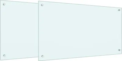 Obrázok produktu pre vidaXL Kuchynský splashback 2 ks biely 90 x 50 cm Tvrdené sklo