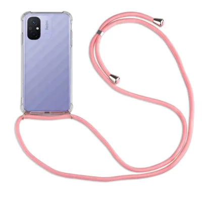 Produktbild von Handykette für Xiaomi Redmi 12C Handyhülle mit Band Hülle mit Kordel Handytasche Rosa