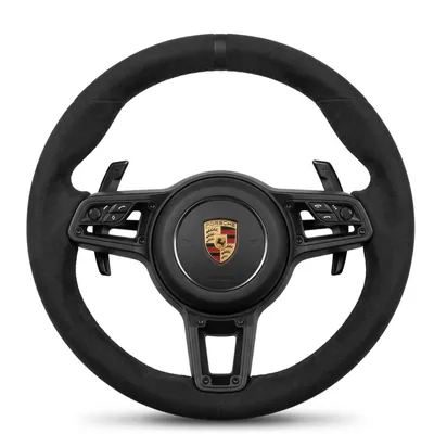 Immagine prodotto di Volante sportivo Porsche 992 Performance in Alcantara nero – marcatura a ore 12 – multifunzione – personalizzazione