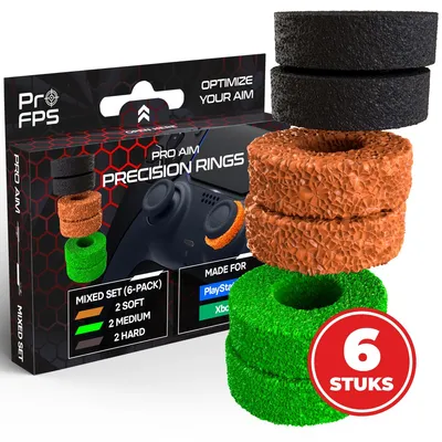 Immagine prodotto di ProFPS Anelli di assistenza alla mira per gli accessori del controller PS5 - 6x anelli di precisione per un maggiore controllo e una migliore mira - Compatibile con gli accessori del controller PS4, Xbox, Scuf PS5, KontrolFreek - Gadget di gioco per eSports