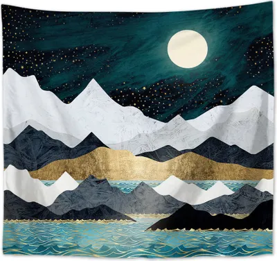 Obrázek produktu pro 130cm x 150cm Západ slunce tapiserie Strom tapiserie tkanina zeď tkanina horské zdi visí psychedelické příroda krajina tapiserie dekorace pro ložnici obývací pokoj, barva 02