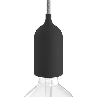 Immagine prodotto di EIVA Pastel, Kit portalampada per Esterno E27 IP65 in Silicone - Il Primo portalampada IP65 cablabile al Mondo - Nero