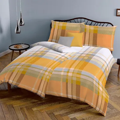 Produktbild von Fleuresse Mako-Satin Bettwäsche Milano 114292 orange 135x200 cm + 80x80 cm