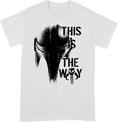Immagine prodotto di Star Wars: The Mandalorian - Maglietta "This Is The Way" per uomo/donna Unisex BI285 (S) (Bianco/Nero)
