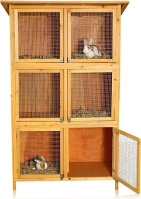 Obrázok produktu pre Králičia klietka Wood Free Run Outdoor Enclosure Králičia klietka Králičia klietka Small Animal Hutch XXL