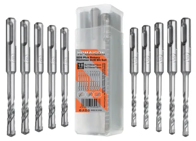 Obrázek produktu pro SDS Plus sada vrtáků do betonu, 10 kusů, 6 mm a 8 mm, vrták do kamene pro příklepovou vrtačku