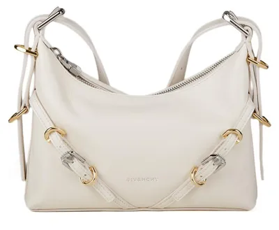 Produktbild von Givenchy Voyou Mini beige Kalbsleder Schultertasche mit Zip
