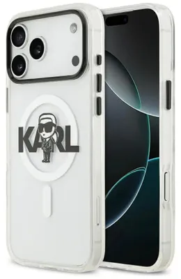 Obrázok produktu pre Karl Lagerfeld Iml Karl Sketch Logo Magsafe Case For Iphone 17 Pro Max - Clear