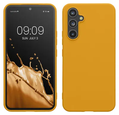 Produktbild von kwmobile Handyhülle für Samsung Galaxy A54 5G Hülle - TPU Case - Kabelloses Laden - Schutzhülle Cover in Honiggelb