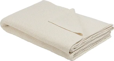 Obrázek produktu pro BELIANI Deka tmavě béžová bavlna 130 x 180 cm jednobarevná bez vzoru přehoz na postel moderní styl obývací pokoj ložnice