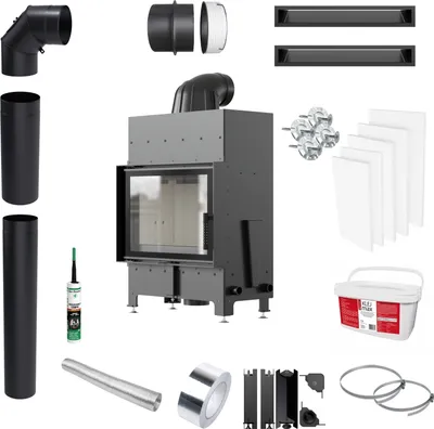 Produktbild von Kamineinsatz Kamin KRATKI FLOKI S PF Leistung 8 kW GANZE EINBAU-SET
