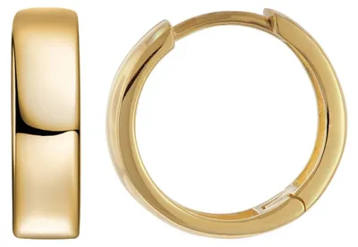 trendor 21697 Unisex Ohrringe Klapp-Creolen Gold 333/8K 15x4 mm 1