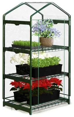 Obrázek produktu pro Mini skleník se 3 policemi, rozměry 125 x 69 x 49 cm