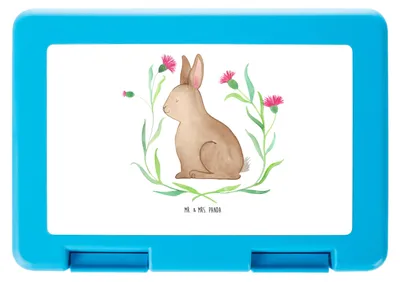 Produktbild von Mr. & Mrs. Panda Bento Box Hase Sitzen - Weiß - Geschenk, Ostergrüße, Vesperbox, Bentobox, Kaninchen, Lunchbox, Osterhase, Ostern, Snackdose, Snackbox, Frohe