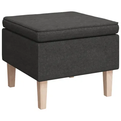 Immagine prodotto di Poggiapiedi con Gambe in Legno Grigio Scuro in Tessuto