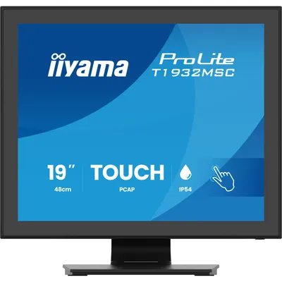 Imagen del producto de iiyama ProLite T1932MSC-B2S, pantalla de 48,3 cm (19"), resolución de 1280 x 1024 píxeles, SXGA, tecnología LED, tiempo de respuesta de 14 ms, color negro