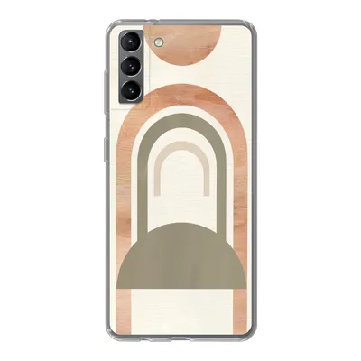 Produktbild von MuchoWow® Handyhülle Schutzhülle Hülle für Samsung Galaxy S21 Plus Rosa - Grün - Abstrakt Silikon Softcase Handy Hülle - Handy-Tasche