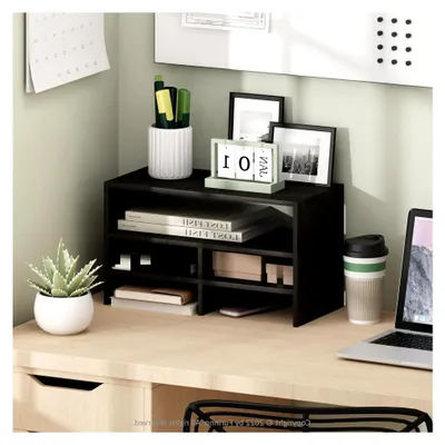 Produktbild von Schreibtisch-Organizer-Regal, Bücherregal, Espresso