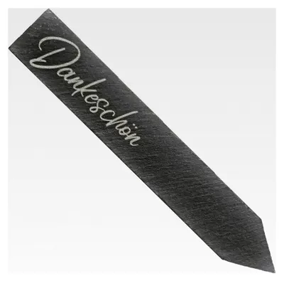Produktbild von Blumenstecker "Dankeschön" aus Schiefer, ca. 19 cm, graviert