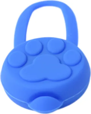 Produktbild von PRECORN LED Silikon Leuchtanhänger inkl. Batterie Leuchthalsband Halsband für Hund Haustier Katze uvm. Led Hundehalsband in blau