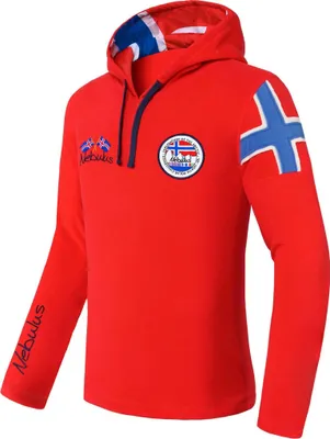 Zdjęcie produktu dla Nebulus polarowy sweter męski COSY, ciepły polarowy sweter, sweter z polaru z zamkiem błyskawicznym, P4663 - mężczyźni, czerwony, M