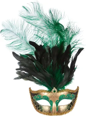 Produktbild von Venezianische Federmaske grün