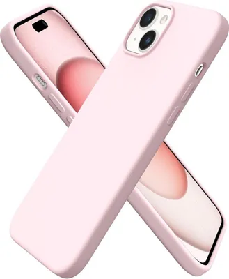 Produktbild von ORNARTO iPhone 15 Plus Hülle Silikon 6,7 Zoll - Kratzfeste stoßfeste Schutzhülle - Rosa