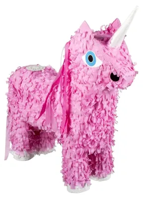 Produktbild von Pinata Einhorn pink, Größe 47 x 39 cm, Partyspiel, Geburtstag, Mottoparty, Themenparty