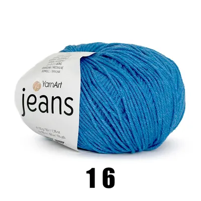 Produktbild von YarnArt Jeans (50g/160M) 16 mittelblau