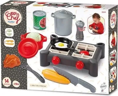 Image de Dinette Réchaud ECOIFFIER, Jeu d'Imitation, 11 Accessoires, +18 Mois