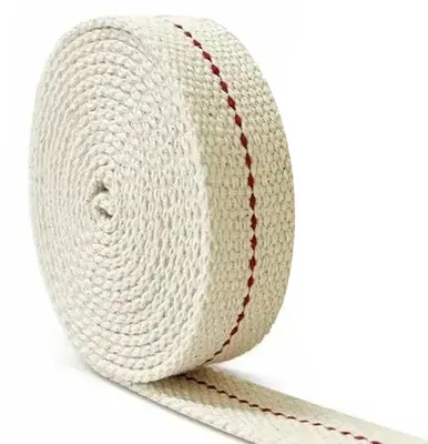 Katoenen platte lont 2 m x 2,5 cm für Öllampen